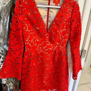 Monique Lhuillier red dress size 2